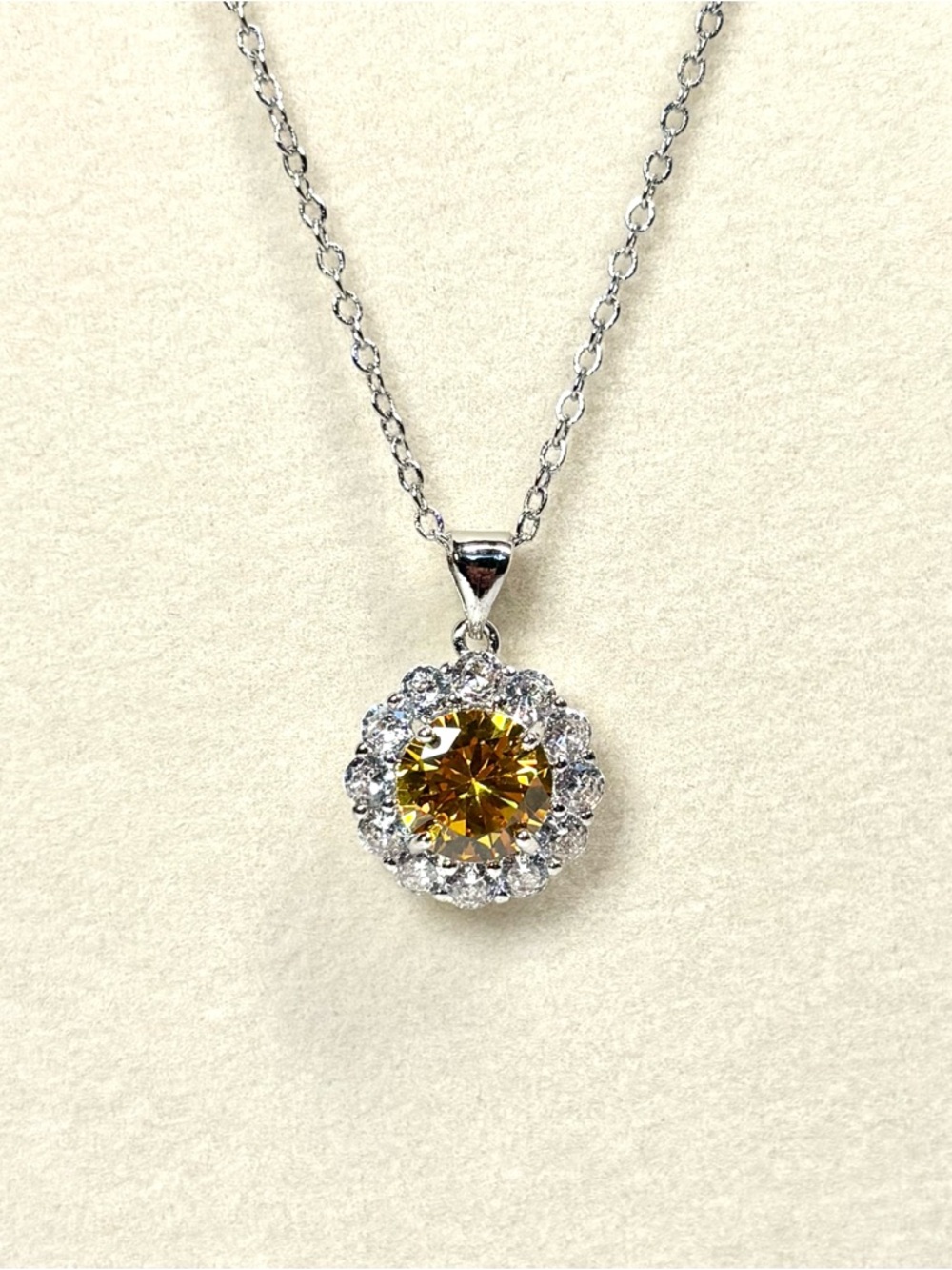 ⚡️18k white gold-plated flower pendant necklace